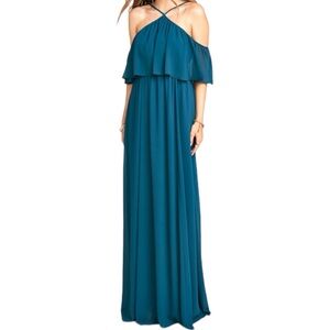 Show Me Your MuMu NWT Rebecca‎ Ruffle Maxi Dress    Sz XS